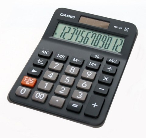 Casio Casio Kalkulator biurowy Mx-12B, 12-cyfrowy,106,5x147mm, czarny