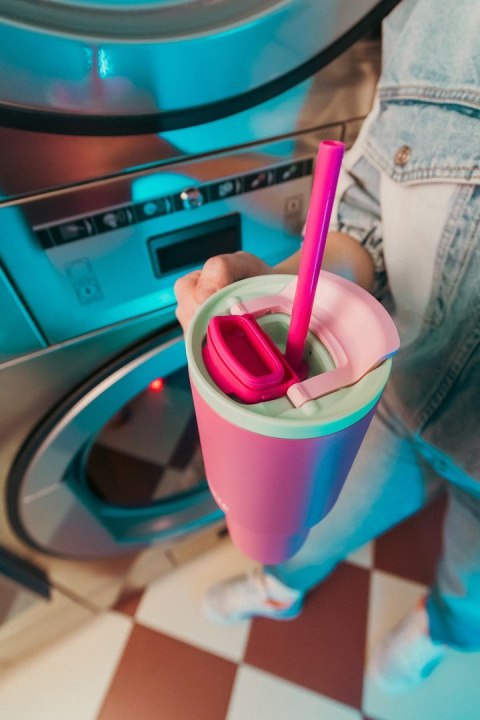 Kambukka Kubek termiczny z teleskopową słomką Kambukka Rio Tumbler 950ml Bubblegum Mint Kambukka Kubek termiczny z teleskopową słomką Kambukka Rio Tumbler 950ml Bubblegum Mint