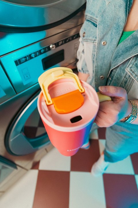 Kambukka Kubek termiczny z teleskopową słomką Kambukka Rio Tumbler 950ml Pink Papaya Kambukka Kubek termiczny z teleskopową słomką Kambukka Rio Tumbler 950ml Pink Papaya