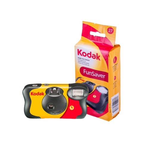 Kodak Kodak Aparat Jednorazowy Fun Saver, Aparat Cyfrowy, ISO 400, 27 zdjęć + FLASH z filmem kolorowym i lampą błyskową.