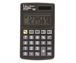 VECTOR Vector Kalkulator kieszonkowy DK-055, czarny