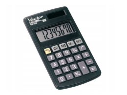 VECTOR Vector Kalkulator kieszonkowy DK-055, czarny