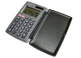 VECTOR Vector Kalkulator kieszonkowy z klapką KAV CH-862D, szary