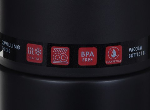 ZWILLING Termos z kubkiem ZWILLING Thermo 1 ltr czarny