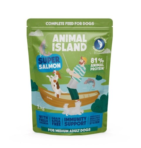 ANIMAL ISLAND ANIMAL ISLAND łosoś sucha pies 1 kg ANIMAL ISLAND ANIMAL ISLAND łosoś sucha pies 1 kg