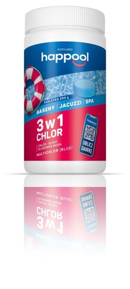 Acrylmed Acrylmed 1kg Multichlor 200g BLUE do długotrwałej dezynfekcji wody w basenie - tabletki