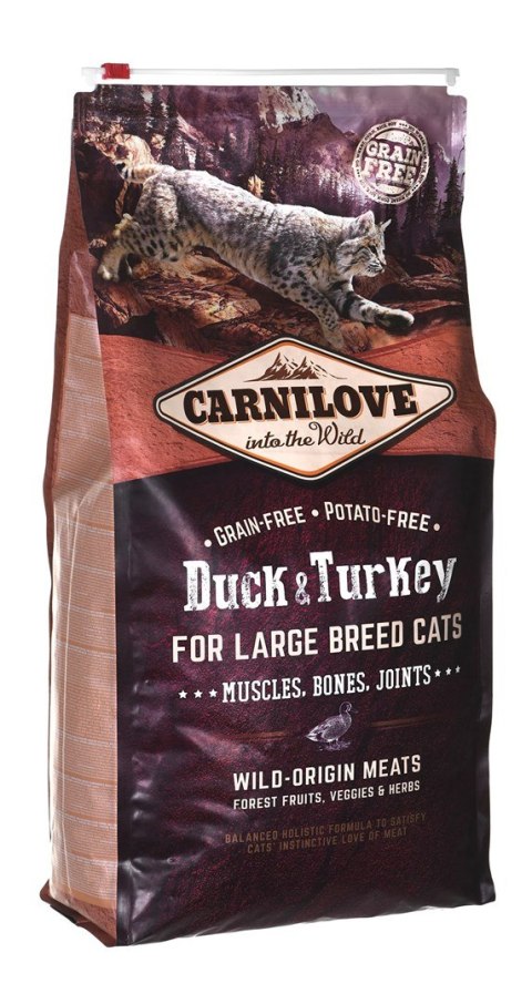 CARNILOVE CARNILOVE CAT DUCK&TURKEY FOR LARGE BREED 6KG CARNILOVE CARNILOVE CAT DUCK&TURKEY FOR LARGE BREED 6KG