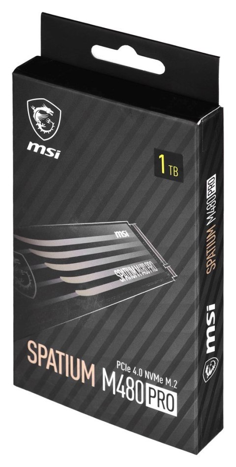 MSI Dysk SSD MSI SPATIUM M480 Pro 1TB PCIe 4.0 NVMe M.2 2280 MSI Dysk SSD MSI SPATIUM M480 Pro 1TB PCIe 4.0 NVMe M.2 2280