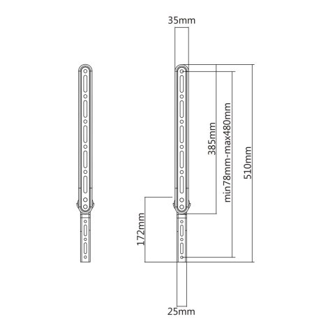 Maclean MACLEAN UCHWYT NA SOUNDBAR DO TV MAX 15KG MC-912 Maclean MACLEAN UCHWYT NA SOUNDBAR DO TV MAX 15KG MC-912