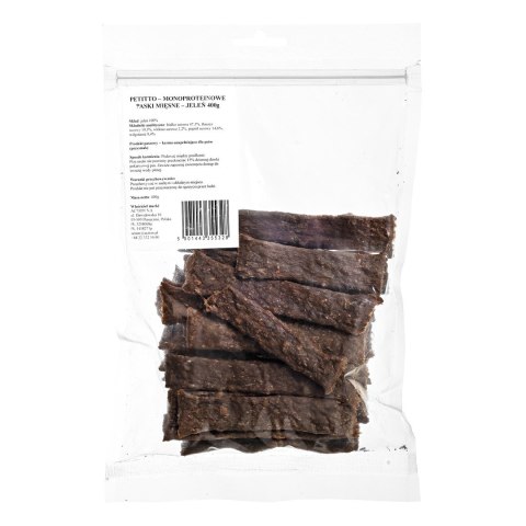PETITTO PETITTO - Monoproteinowe paski mięsne-Jeleń - przysmak dla psa 400g PETITTO PETITTO - Monoproteinowe paski mięsne-Jeleń - przysmak dla psa 400g