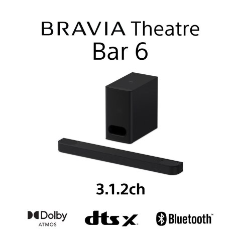 Sony Soundbar Sony HTB600.CEL 3.1.2 kan. 350W Bluetooth 5.3 Dolby Atmos Czarny Sony Soundbar Sony HTB600.CEL 3.1.2 kan. 350W Bluetooth 5.3 Dolby Atmos Czarny