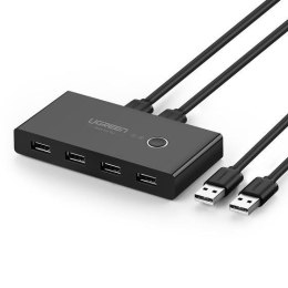 UGREEN Ugreen Switch box HUB 4xUSB 2.0 (na 2 komputery) czarny
