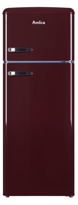 Lodówka Amica RETRO KGC15631R (550mm x 1440mm x 615 mm; 164 l; Klasa A++; kolor bordowy)