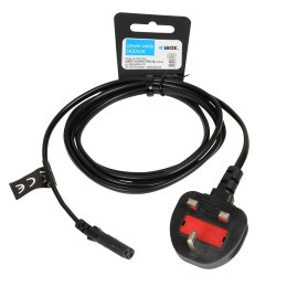 IBOX KABEL ZASILAJĄCY IBOX EURO 2-PIN AUDIO-RTV VDE 3X0,75MM MIEDŹ WTYCZKA UK