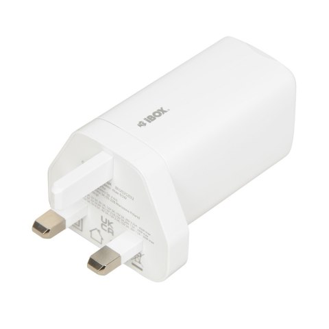 IBOX ŁADOWARKA SIECIOWA I-BOX C-65 GAN PD65W KABEL, BIAŁA IBOX ŁADOWARKA SIECIOWA I-BOX C-65 GAN PD65W KABEL, BIAŁA