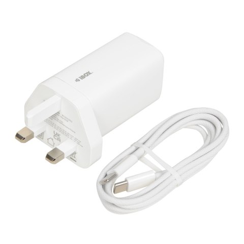 IBOX ŁADOWARKA SIECIOWA I-BOX C-65 GAN PD65W KABEL, BIAŁA IBOX ŁADOWARKA SIECIOWA I-BOX C-65 GAN PD65W KABEL, BIAŁA
