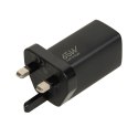 IBOX ŁADOWARKA SIECIOWA I-BOX C-65 GAN PD65W KABEL, CZARNA