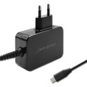 Qoltec QOLTEC ŁADOWARKA GAN POWER PRO | 1XUSB-C | 65W | 5-20V | 3-3.25A | CZARNA
