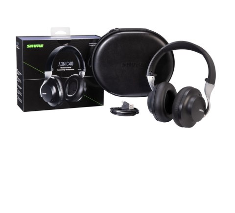 SHURE Shure SBH1DYBK1-EFS - Profesjonalne słuchawki bezprzewodowe AONIC 40 z systemem ANC (czarne) SHURE Shure SBH1DYBK1-EFS - Profesjonalne słuchawki bezprzewodowe AONIC 40 z systemem ANC (czarne)