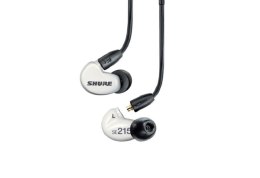 SHURE Shure SE215DYWH+UNI-EFS - Słuchawki douszne AONIC215 z pojedynczym przetwornikiem i kablem 3.5mm (białe)
