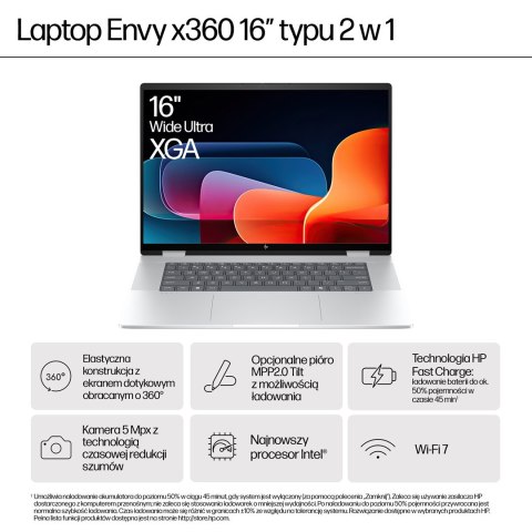 Hewlett-Packard HP Envy 16-AC0013DX Ultra 5 125U 16" WUXGA Touch 16GB SSD512 BLKB x360 Win11 Glacier Silver (REPACK) 2Y Hewlett-Packard HP Envy 16-AC0013DX Ultra 5 125U 16" WUXGA Touch 16GB SSD512 BLKB x360 Win11 Glacier Silver (REPACK) 2Y