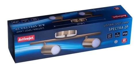Activejet Listwa reflektorowa podwójna złota sufitowa ścienna Activejet SPECTRA kinkiet GU10 do salonu Activejet Listwa reflektorowa podwójna złota sufitowa ścienna Activejet SPECTRA kinkiet GU10 do salonu