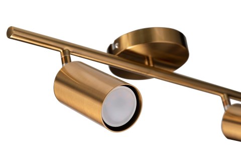 Activejet Listwa reflektorowa podwójna złota sufitowa ścienna Activejet SPECTRA kinkiet GU10 do salonu Activejet Listwa reflektorowa podwójna złota sufitowa ścienna Activejet SPECTRA kinkiet GU10 do salonu