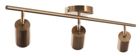 Activejet Listwa reflektorowa potrójna złota sufitowa ścienna Activejet SPECTRA kinkiet GU10 do salonu Activejet Listwa reflektorowa potrójna złota sufitowa ścienna Activejet SPECTRA kinkiet GU10 do salonu