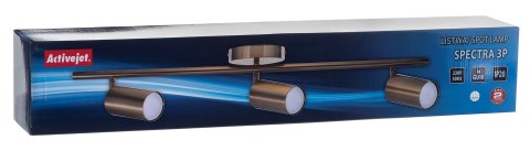 Activejet Listwa reflektorowa potrójna złota sufitowa ścienna Activejet SPECTRA kinkiet GU10 do salonu Activejet Listwa reflektorowa potrójna złota sufitowa ścienna Activejet SPECTRA kinkiet GU10 do salonu