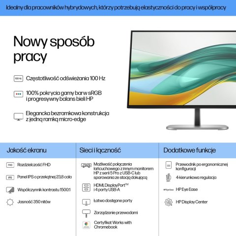 Hewlett-Packard MONITOR HP LED 23,8" S5 Pro 524pf (9D9L6UT) Hewlett-Packard MONITOR HP LED 23,8" S5 Pro 524pf (9D9L6UT)