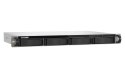 QNAP Qnap TS-433eU, 1U RACK, 4x 2.5"/3.5" SATA, ARM Cortex-A55 2,0GHz 4C, 4GB, 2x 2.5GbE, 2x USB 3.2, adapter 60W