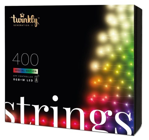 Twinkly Inteligentne lampki choinkowe Twinkly 400 RGB+W 32m