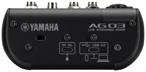Yamaha Yamaha AG03 MK2 czarny - 3-kanałowy mikser do streamingu na żywo z interfejsem audio USB Yamaha Yamaha AG03 MK2 czarny - 3-kanałowy mikser do streamingu na żywo z interfejsem audio USB