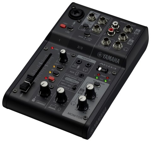 Yamaha Yamaha AG03 MK2 czarny - 3-kanałowy mikser do streamingu na żywo z interfejsem audio USB Yamaha Yamaha AG03 MK2 czarny - 3-kanałowy mikser do streamingu na żywo z interfejsem audio USB