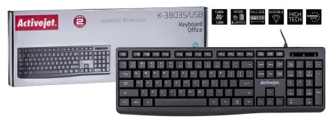 Activejet Activejet K-3803S Klawiatura przewodowa USB