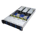 Platforma Asus Rack (2U) RS720A-E12-RS24U AMD Epyc 9004 (24x NVMe, 2xM.2, 3xGPU, 2x10Gbe, IPMI, 1+1 2600W)