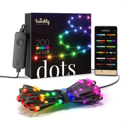Twinkly Inteligentne lampki Twinkly Dots 200 RGB 10 m Twinkly Inteligentne lampki Twinkly Dots 200 RGB 10 m