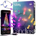 Twinkly Twinkly Candies - 100 Lampki w kształcie świeczki RGB LEDs, zielony przewód, USB-C