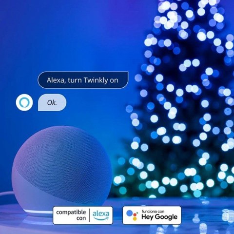 Twinkly Twinkly Candies - 200 Lampki w kształcie świeczki RGB LEDs, zielony przewód, USB-C Twinkly Twinkly Candies - 200 Lampki w kształcie świeczki RGB LEDs, zielony przewód, USB-C