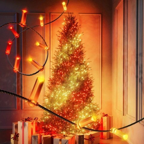 Twinkly Twinkly Candies - 200 Lampki w kształcie świeczki RGB LEDs, zielony przewód, USB-C Twinkly Twinkly Candies - 200 Lampki w kształcie świeczki RGB LEDs, zielony przewód, USB-C