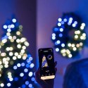 Twinkly Twinkly Wstępnie oświetlony wieniec - 50 RGB LED, Regal 24" zielony przewód, typ wtyczki C
