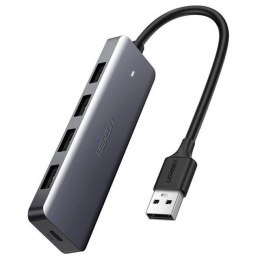 UGREEN Ugreen Hub Adapter 4w1 USB do 4x USB 3.0+micro USB (szary)