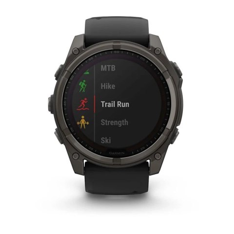 Garmin Zegarek sportowy Garmin Fenix 8 Solar Sapphire Titanium Carbon Grey DLC 51mm Czarny Garmin Zegarek sportowy Garmin Fenix 8 Solar Sapphire Titanium Carbon Grey DLC 51mm Czarny