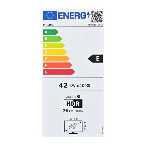 Philips Telewizor Philips 43PUS8010/12 LED 43'' 4K Ultra HD Titan OS Dolby Atmos Ambilight DVB-T2 Czarny Philips Telewizor Philips 43PUS8010/12 LED 43'' 4K Ultra HD Titan OS Dolby Atmos Ambilight DVB-T2 Czarny