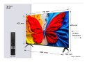TCL Telewizor TCL 32S59K QLED 32'' Full HD Android TV Dolby Digital Plus DVB-T2 Metaliczny