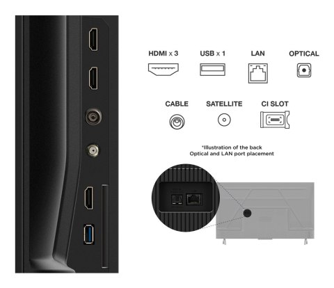 TCL Telewizor TCL 43P69K LED 43'' 4K Ultra HD Google TV Dolby AC4 DVB-T2 Czarny TCL Telewizor TCL 43P69K LED 43'' 4K Ultra HD Google TV Dolby AC4 DVB-T2 Czarny