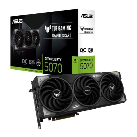 ASUS Karta graficzna ASUS TUF Gaming GeForce RTX 5070 OC 12GB (WYPRZEDAŻ) ASUS Karta graficzna ASUS TUF Gaming GeForce RTX 5070 OC 12GB (WYPRZEDAŻ)