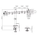 GEMBIRD GEMBIRD BIURKOWE REGULOWANE RAMIĘ/UCHWYT NA 2 MONITORY 17-32, 100X100MM, DO 9KG
