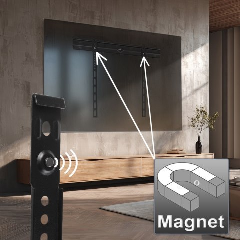 Maclean MACLEAN ULTRA PŁASKI UCHWYT ŚCIENNY DO TV, 40-85", MAX VESA 600X400, OBCIĄŻENIE DO 80KG MC-123 Maclean MACLEAN ULTRA PŁASKI UCHWYT ŚCIENNY DO TV, 40-85", MAX VESA 600X400, OBCIĄŻENIE DO 80KG MC-123