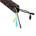Nano RS NANO RS ORGANIZER KABLI / MASKOWNICA DO BIURKA, 1345MM, CZARNO CZERWONY RS125